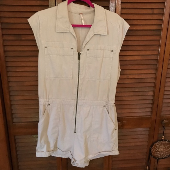 Free People Utility Parachute Romper - Picture 3 of 6
